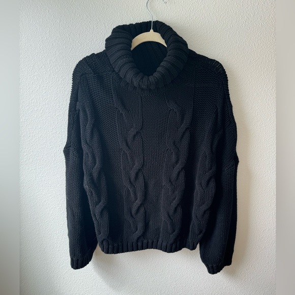 Sweaters - Women’s black knit turtleneck sweater